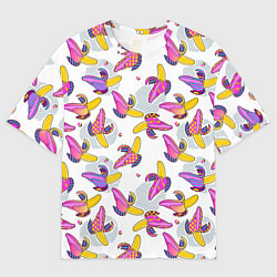 Мужская футболка оверсайз Разноцветный банан