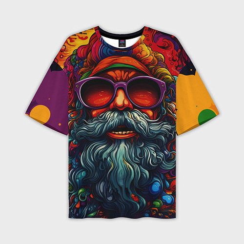 Мужская футболка оверсайз Хайповый дед Мороз / 3D-принт – фото 1