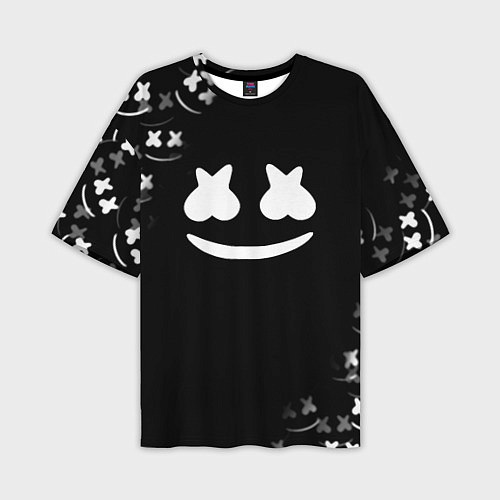 Мужская футболка оверсайз Marshmello black collection / 3D-принт – фото 1