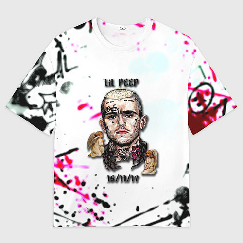 Мужская футболка оверсайз Lil peep rap band / 3D-принт – фото 1