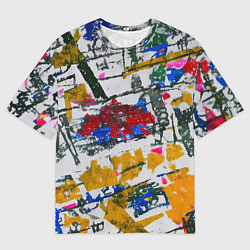 Мужская футболка оверсайз Абстракция дорога