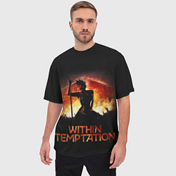 Футболка оверсайз мужская Within Temptation Sharon, цвет: 3D-принт — фото 2