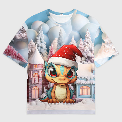 Мужская футболка оверсайз Маленький дракончик 2024 год / 3D-принт – фото 1