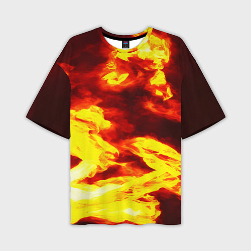 Мужская футболка оверсайз Огненное безумие / 3D-принт – фото 1