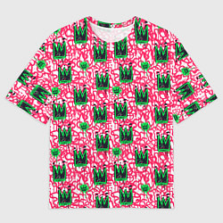 Футболка оверсайз мужская Каракулевые короны, цвет: 3D-принт