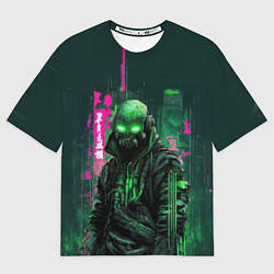 Футболка оверсайз мужская Сутулый киборг, цвет: 3D-принт