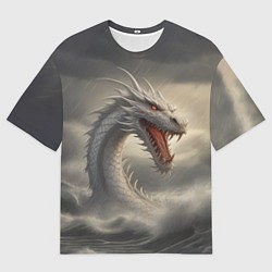 Футболка оверсайз мужская Дракон в воде, цвет: 3D-принт