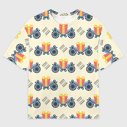 Мужская футболка оверсайз Подарок на карете и ромб / 3D-принт – фото 1