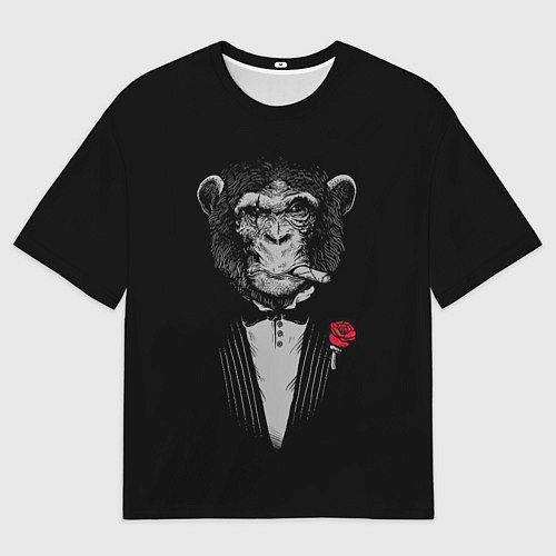 Мужская футболка оверсайз Monkey business / 3D-принт – фото 1