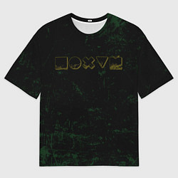 Мужская футболка оверсайз Равнодушие кислотный