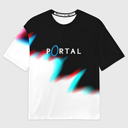 Футболка оверсайз мужская Portal game blink color, цвет: 3D-принт