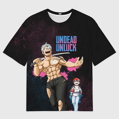 Мужская футболка оверсайз Undead Unluck - Fuuko and Andy / 3D-принт – фото 1