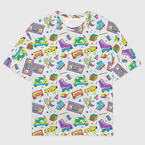 Мужская футболка оверсайз Ностальгия 90 ретро / 3D-принт – фото 1