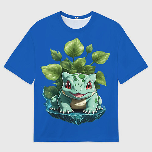 Мужская футболка оверсайз Бульбазавр покемон / 3D-принт – фото 1