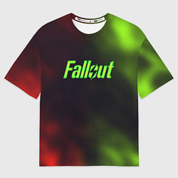 Футболка оверсайз мужская Fallout fire gradient, цвет: 3D-принт