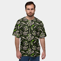 Футболка оверсайз мужская Автозапчасти, цвет: 3D-принт — фото 2