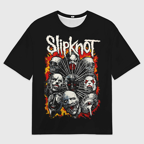 Мужская футболка оверсайз Slipknot метал-группа / 3D-принт – фото 1