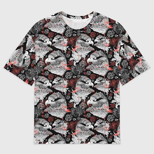Мужская футболка оверсайз Портреты орлов / 3D-принт – фото 1