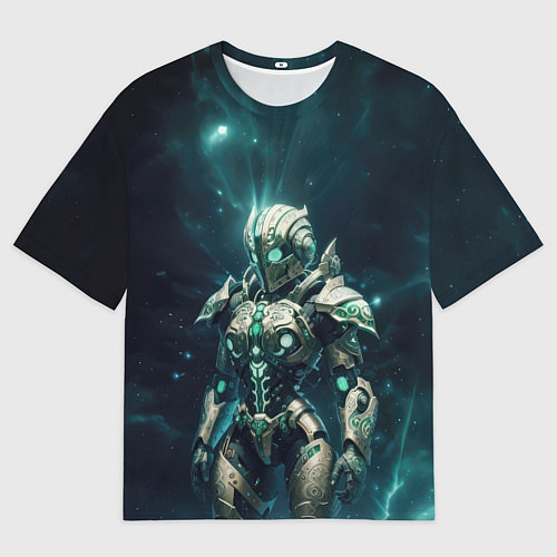 Мужская футболка оверсайз Андроид в космосе / 3D-принт – фото 1