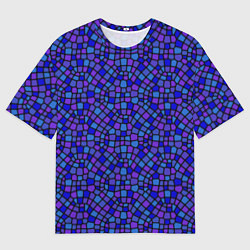 Мужская футболка оверсайз Паттерн витражной мозаики
