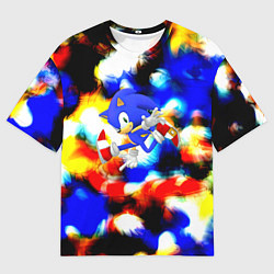 Мужская футболка оверсайз Sonic colors