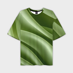 Мужская футболка оверсайз Зеленая волна