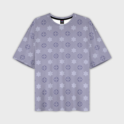 Мужская футболка оверсайз Минималистичный фиолетовый орнамент / 3D-принт – фото 1