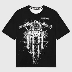 Мужская футболка оверсайз Old school motorcycle