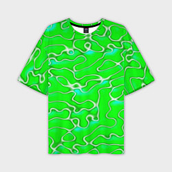 Мужская футболка оверсайз Светло-зеленый камуфляж