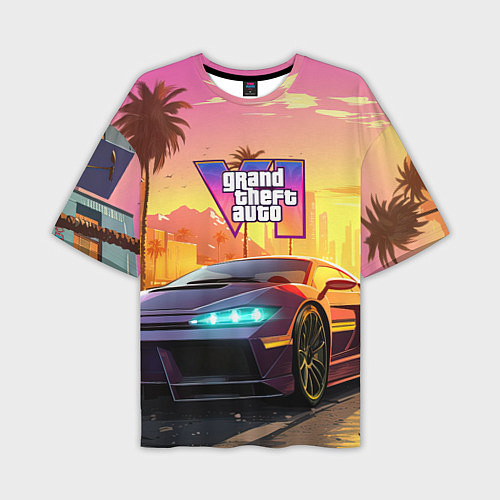 Мужская футболка оверсайз Auto GTA 6 / 3D-принт – фото 1