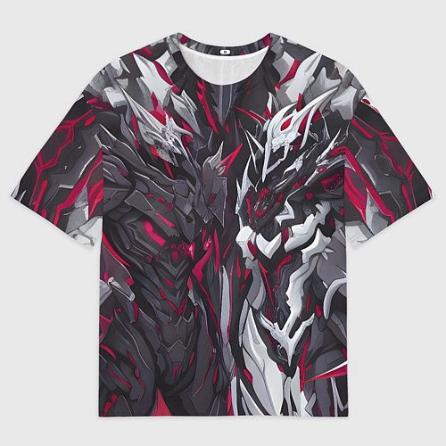 Мужская футболка оверсайз Адская броня / 3D-принт – фото 1