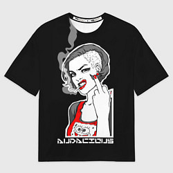 Мужская футболка оверсайз Дерзкая девица всех посылает