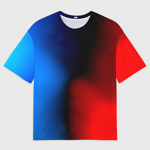 Мужская футболка оверсайз Неоновый градиент краски / 3D-принт – фото 1
