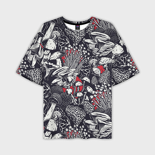 Мужская футболка оверсайз Разные грибы / 3D-принт – фото 1