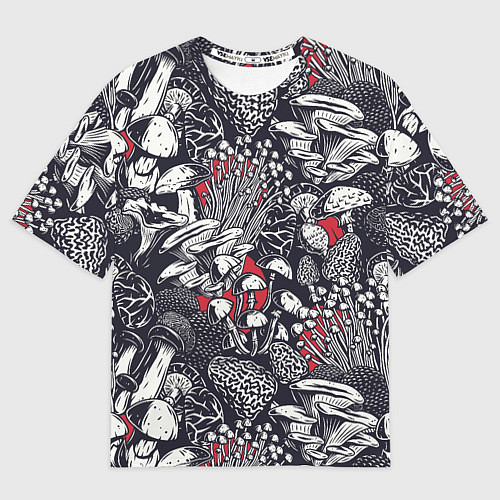 Мужская футболка оверсайз Разные грибы / 3D-принт – фото 1