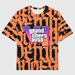 Мужская футболка оверсайз GTA 6 граффити