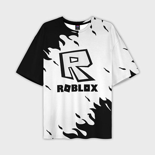 Мужская футболка оверсайз Roblox fire games / 3D-принт – фото 1