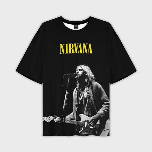 Мужская футболка оверсайз Группа Nirvana Курт Кобейн / 3D-принт – фото 1
