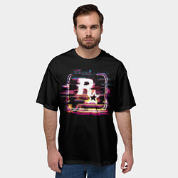 Футболка оверсайз мужская Rockstar noise, цвет: 3D-принт — фото 2