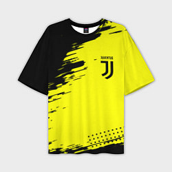 Футболка оверсайз мужская Juventus спортивные краски, цвет: 3D-принт