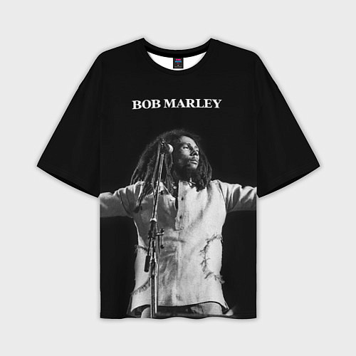 Мужская футболка оверсайз Боб Марли музыкант / 3D-принт – фото 1