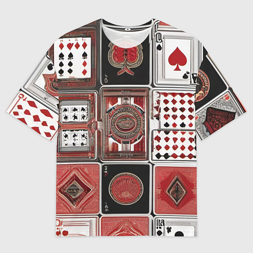 Мужская футболка оверсайз Покерный гений / 3D-принт – фото 1