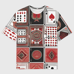 Футболка оверсайз мужская Покерный гений, цвет: 3D-принт