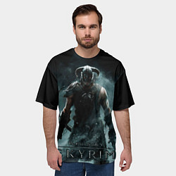Футболка оверсайз мужская Скайрим - страж рассвета, цвет: 3D-принт — фото 2
