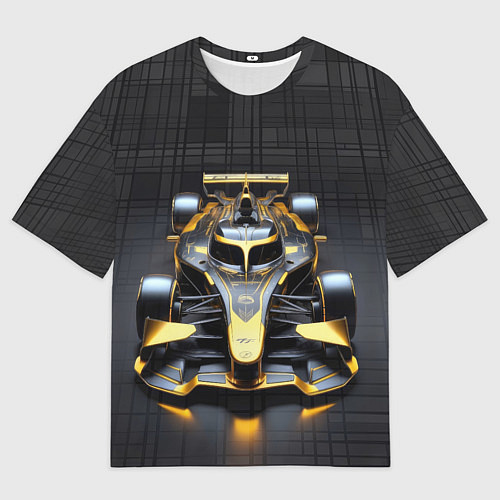 Мужская футболка оверсайз Футуристичный болид / 3D-принт – фото 1