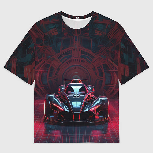 Мужская футболка оверсайз Футуристичное авто F1 / 3D-принт – фото 1