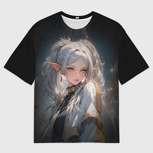 Мужская футболка оверсайз Аниме Фрирен провожающая в последний путь / 3D-принт – фото 1