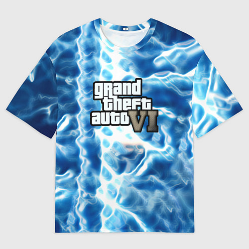 Мужская футболка оверсайз Gta 6 storm on vice city / 3D-принт – фото 1