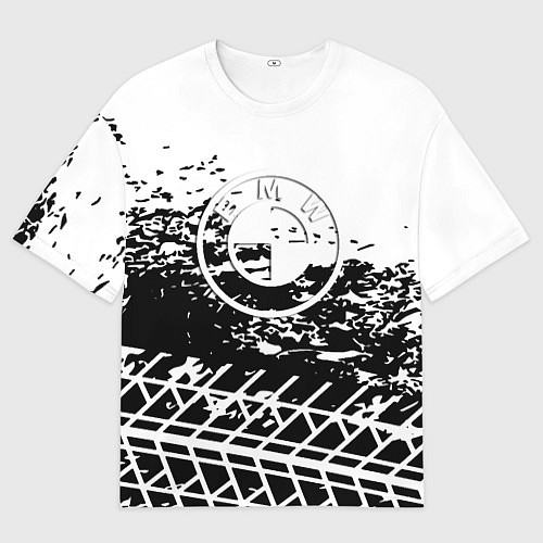 Мужская футболка оверсайз BMW sport splash color auto / 3D-принт – фото 1