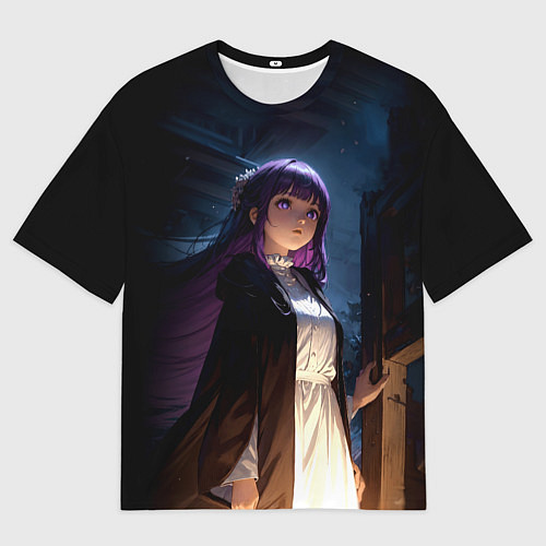 Мужская футболка оверсайз Ферн темной ночью / 3D-принт – фото 1